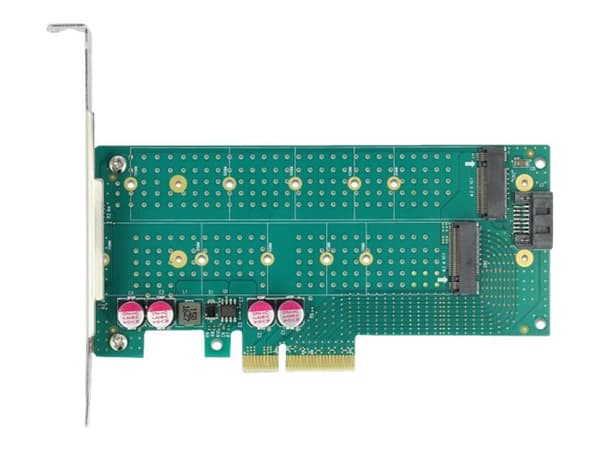 Delock - Lagringskontroll - M.2 - M.2-kort / SATA 6Gb/s lavprofil - SATA 6Gb/s, PCIe 4.0 x4