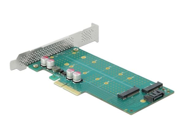 Delock - Lagringskontroll - M.2 - M.2-kort / SATA 6Gb/s lavprofil - SATA 6Gb/s, PCIe 4.0 x4