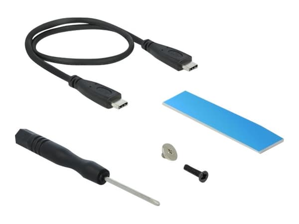 Delock - Lagringspakke - M.2 NVMe-kort / PCIe (NVMe) - 20 Gbit/s - USB 3.2 (Gen 2x2) - svart