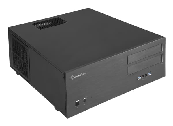 SilverStone Grandia GD08 - Tower - SSI EEB - ingen strömförsörjning - svart - USB/ljud