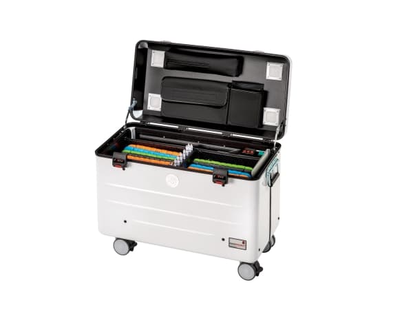 Parat 208.640-17001, Multimediaställ på hjul, Vit, ABS synthetics, Gjuten aluminium, Universal, 4 hjul, Kombinationslås
