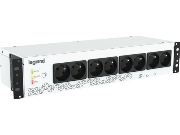 Legrand Keor PDU 800 - UPS (kan monteres i rack) - AC 230 V - 480 watt - 800 VA - 9 Ah - USB - utgangskontakter: 8 - 2U - 19" - Frankrike