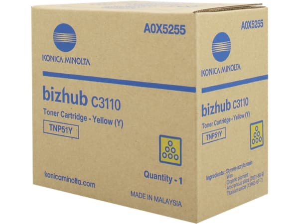 Konica Minolta TNP-51Y - Gul - original - tonerpatron - for bizhub C3110