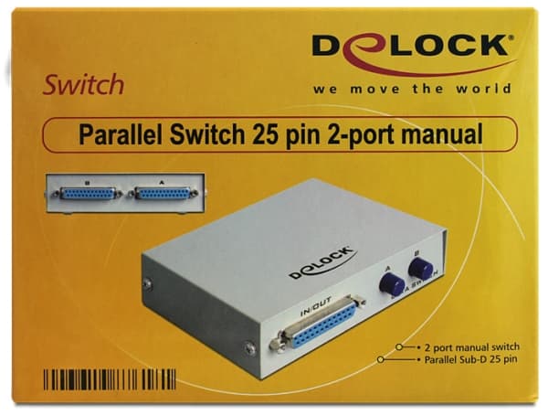 Delock Parallel Switch - Switch - 2 x parallell - skrivbordsmodell