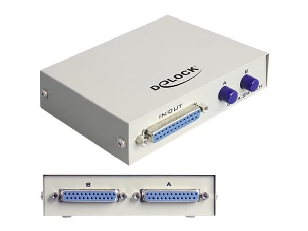 Delock Parallel Switch - Switch - 2 x parallell - skrivbordsmodell