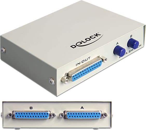 Delock Parallel Switch - Switch - 2 x parallell - skrivbordsmodell