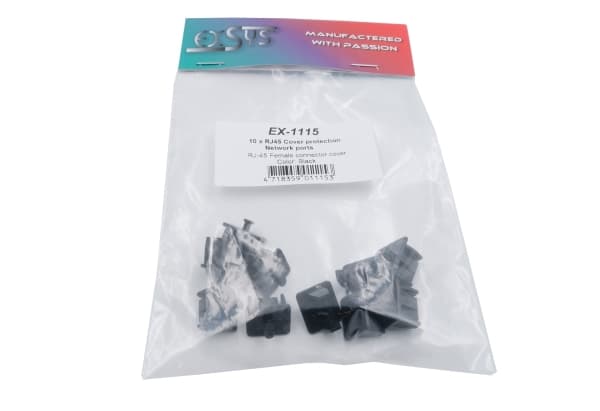 EXSYS EX-1115, RJ-45, Plast, Sort, Stasjonær PC/arbeidsstasjon, Nettverksbryter, Notebook, 100 g, 10 stykker