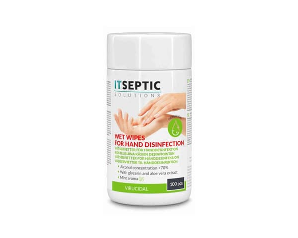 ITSSEPTIC Hånddesinfeksjon, 100st Rengjøringsservietter - Small