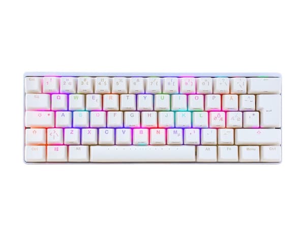 POK3R RGB Mekaniskt Tastatur Hvit [MX Brown]