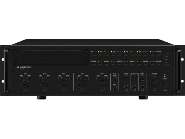Monacor PA-6020Z ELA-vahvistimet 600 W 5-kanavainen
