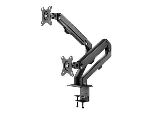 Neomounts by Newstar FPMA-D650D - Kiinnityssarja - täysliike - 2 LCD-näytölle - musta - näytön koko: 17"-27" - kiinnitettävä kiinnikkeellä, silmällä,