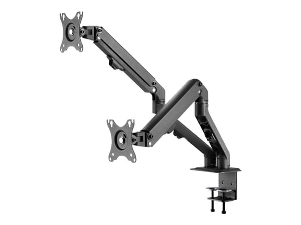 Neomounts by Newstar FPMA-D650D - Kiinnityssarja - täysliike - 2 LCD-näytölle - musta - näytön koko: 17"-27" - kiinnitettävä kiinnikkeellä, silmällä,