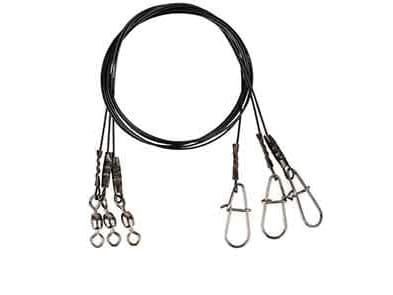 SG Black7 Trace 30cm 0.45mm 11kg Swivel/Needle Snap 3pcs