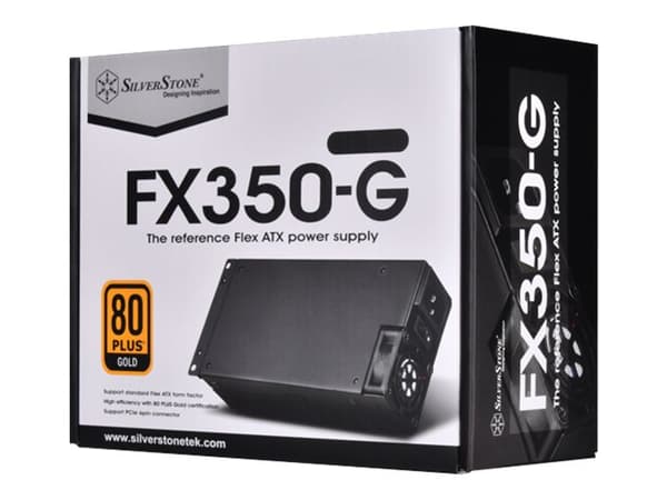 SilverStone TFX Series FX350-G - Nätaggregat (intern) - ATX12V / Flex ATX - 80 PLUS Gold - AC 90 - 264 V - 350 Watt - aktive PFC - svart Svart
