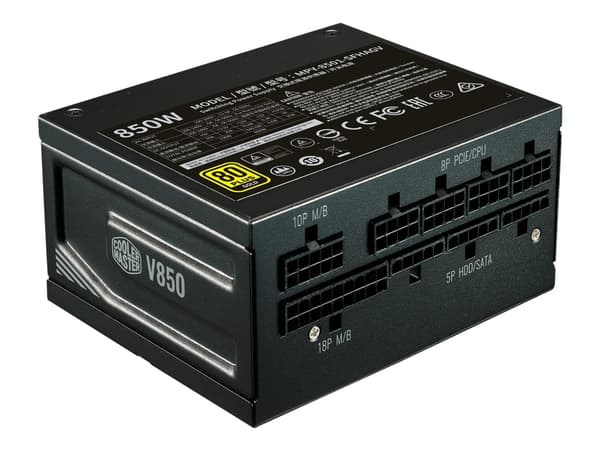 Cooler Master V Series V850 SFX - Strømforsyning (intern) - EPS12V / SFX12V 3.42 - 80 PLUS Gold - AC 100-240 V - 850 watt - aktiv PFC - Europa Sort