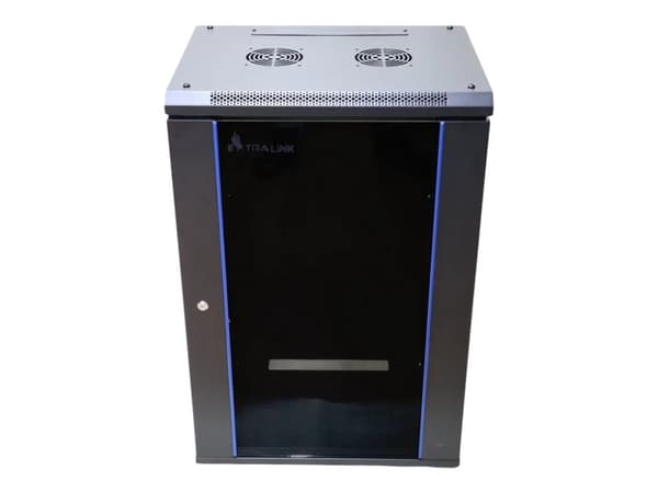 Extralink - Rack skåp - väggmontering - svart - 15U - 19"