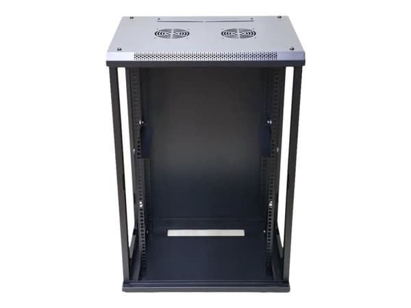 Extralink - Rack skåp - väggmontering - svart - 15U - 19"