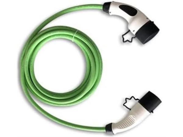FIX-PRO Laddningskabel Mode 3, Typ 2 - Typ 2-kontakt 230V 1-fas 16A, 5 meter. IP54 , Godkännande: TüV / CE, 3x2,5 mm²+ 2x0,5 mm² rak kabel.