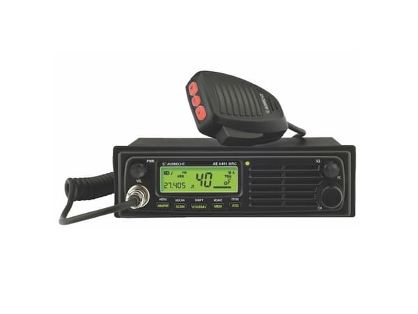 Albrecht AE 6491 NRC, DC, 188 mm, 137 mm, 57 mm, LCD, Bil CB radio Sort