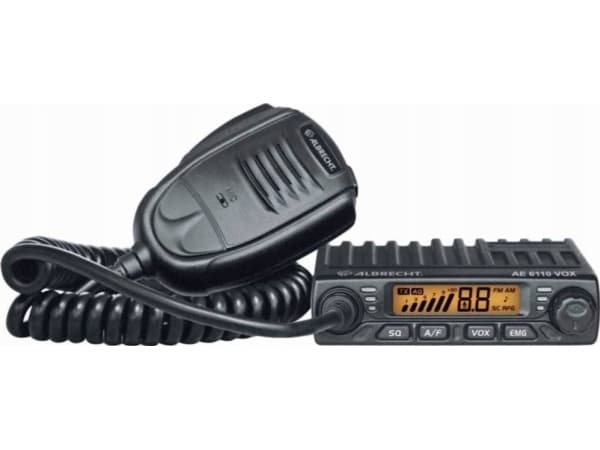 Albrecht AE 6110 VOX, 102 mm, 100 mm, 25 mm, LED, Bil CB radio, Svart