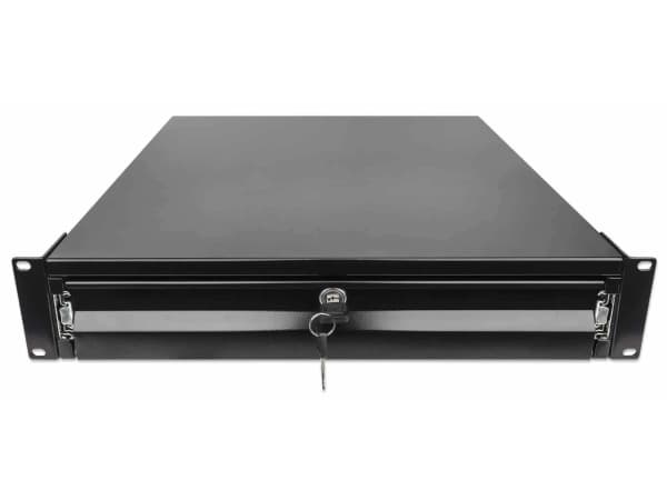 Intellinet 715829, Lådenhet, Svart, Stål, 35 kg, 2U, 48,3 cm (19")