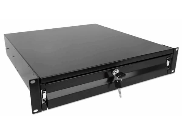 Intellinet 715829, Lådenhet, Svart, Stål, 35 kg, 2U, 48,3 cm (19")