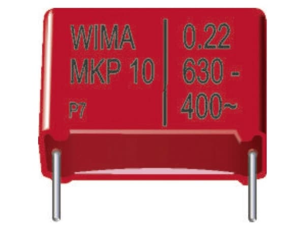 Wima MKP1G042207E00KSSD 1 MKP foliekondensator med radiell tråd 2,2 µF 400 V/DC 10 % 37,5 mm (L x B x H) 41,5 x 17 x 29 mm