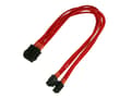 Miniatyrbilde 2 av 4: Nanoxia - Strømforlengelseskabel - 8-pins EPS12V (4+4) (hunn) til 8-pins EPS12V (hann) - 30 cm - rød