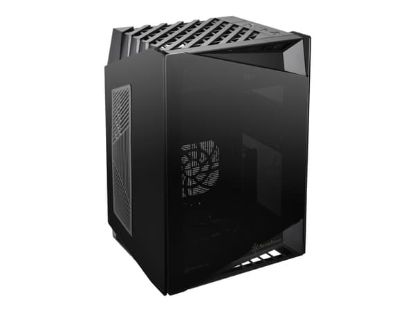 SilverStone Lucid LD03-AF - Tower - Mini-DTX - ingen strömförsörjning (SFX12V/SFX-L12V) - svart - USB/ljud