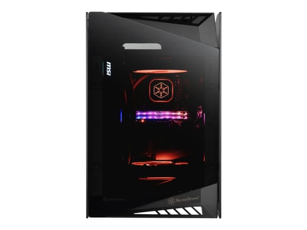 SilverStone Lucid LD03-AF - Tower - Mini-DTX - ingen strömförsörjning (SFX12V/SFX-L12V) - svart - USB/ljud