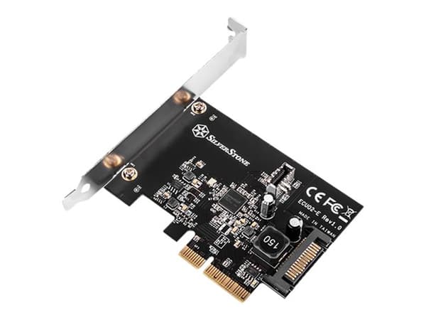 SilverStone ECU02-E - USB-adapter - PCIe 3.0 x2 lav profil - USB 3.2 Gen 2