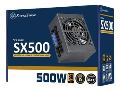 SilverStone SX500-G - V1.1 - strømforsyning (intern) - ATX12V 2.4/ SFX12V - 80 PLUS Gold - AC 100-240 V - 500 watt - aktiv PFC - svart