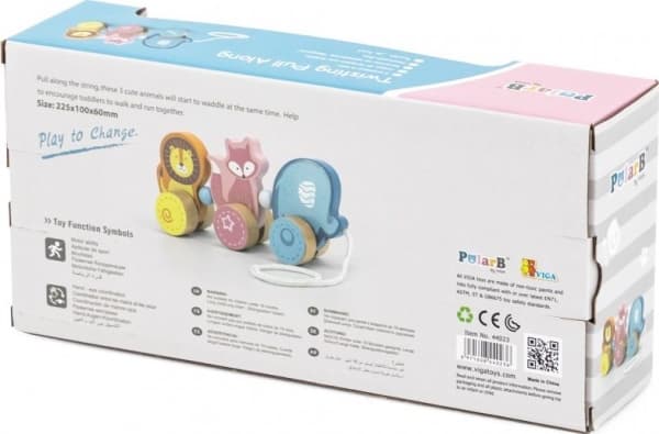 Viga Toys Viga 44023 PolarB Zoo vänner att dra