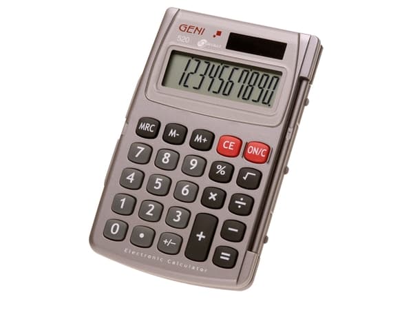 GENIE 520 - Utskriftskalkulator - LCD Grå
