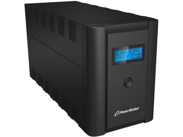 PowerWalker VI 2200 LCD/IEC - UPS - AC 230 V - 1200 Watt - 2200 VA - 9 At - USB - utgang-stikkforbindelse: 6 - sort
