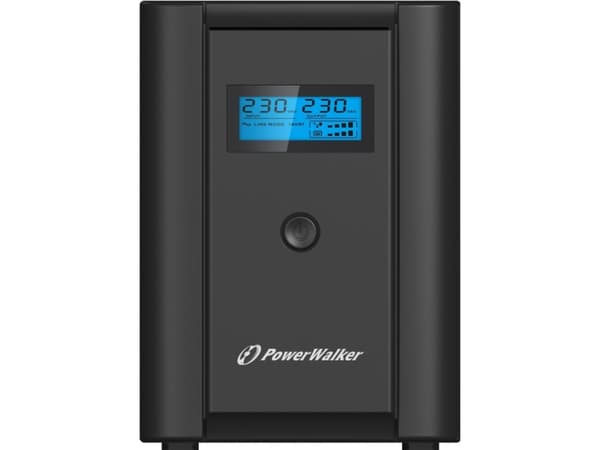 PowerWalker VI 2200 LCD/IEC - UPS - AC 230 V - 1200 Watt - 2200 VA - 9 At - USB - utgang-stikkforbindelse: 6 - sort