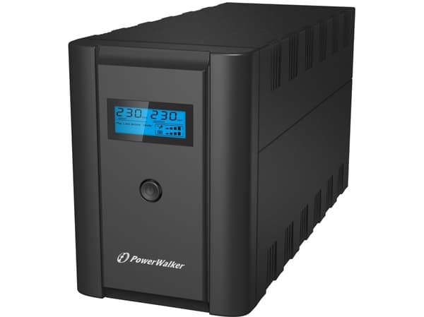 PowerWalker VI 2200 LCD/IEC - UPS - AC 230 V - 1200 Watt - 2200 VA - 9 At - USB - utgang-stikkforbindelse: 6 - sort