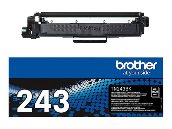 Brother TN243BK - Svart - original - tonerpatron - for Brother DCP-L3510, L3517, L3550, HL-L3210, L3230, L3270, MFC-L3710, L3730, L3750, L3770