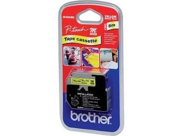 Brother MK621 - Svart på gult - Rull (0,9 cm x 8 m) 1 stk skriverteip - for P-Touch PT-55, PT-65, PT-70, PT-80, PT-90, PT-BB4, PT-M95