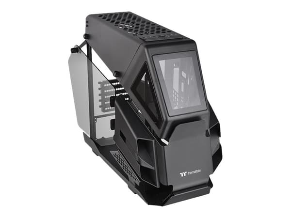 Thermaltake AH T200 - Tower - micro ATX - genomskinlig sidopanel (härdat glas) - ingen strömförsörjning (PS/2) - svart - USB/ljud