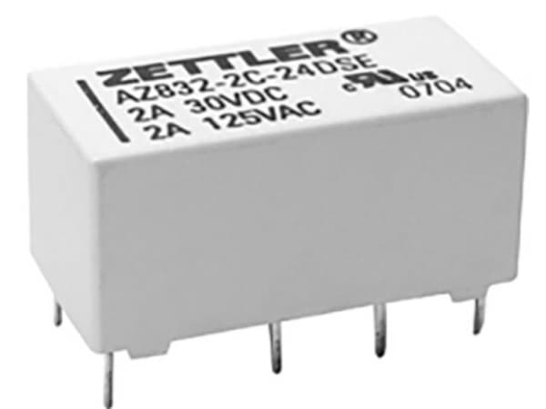 Zettler elektronikk Zettler elektronikk Trykt relé 24 V/DC 3 A 2 x bryter 1 stk