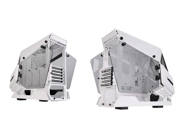 Thermaltake AH T200 - Tower - micro ATX - genomskinlig sidopanel (härdat glas) - ingen strömförsörjning (PS/2) - vit - USB/ljud