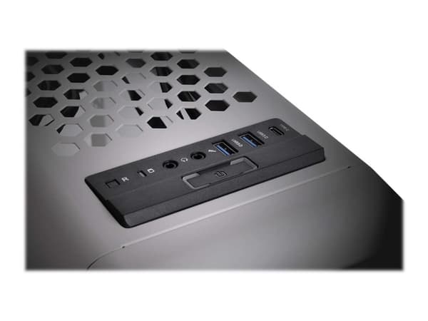 Thermaltake AH T200 - Tower - micro ATX - genomskinlig sidopanel (härdat glas) - ingen strömförsörjning (PS/2) - vit - USB/ljud