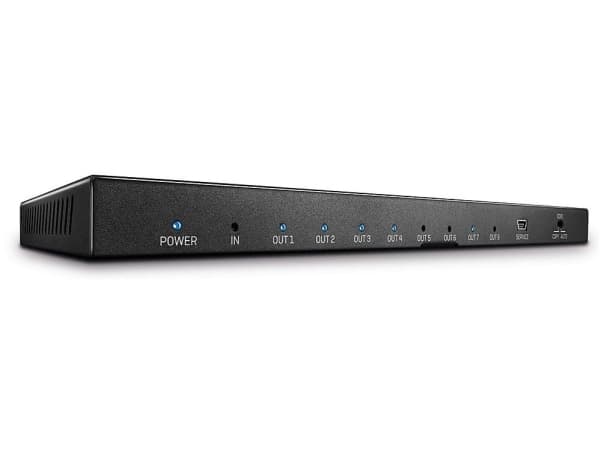 Lindy 38237, HDMI, 8x HDMI, 3840 x 2160 piksler, Sort, Metall, 4K Ultra HD