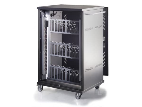 Techly I-CABINET-36D12ATY, Skåp för hantering av bärbar enhet, Svart, Golv, 68,5 cm, 59,5 cm, 111 cm