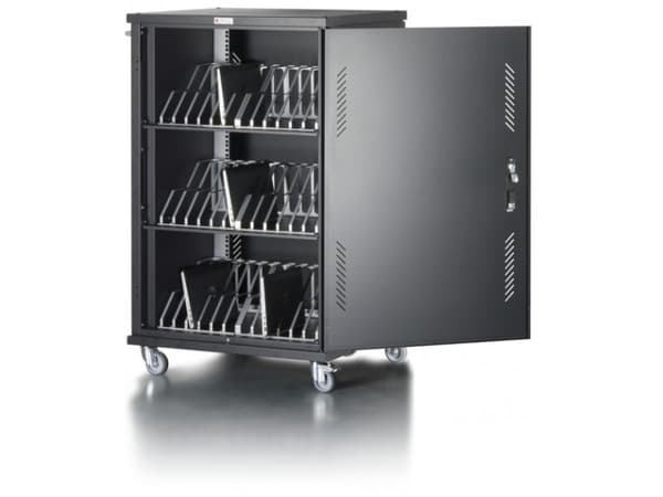 Techly I-CABINET-36D12ATY, Skåp för hantering av bärbar enhet, Svart, Golv, 68,5 cm, 59,5 cm, 111 cm