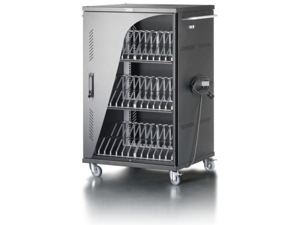 Techly I-CABINET-36D12ATY, Skåp för hantering av bärbar enhet, Svart, Golv, 68,5 cm, 59,5 cm, 111 cm Svart