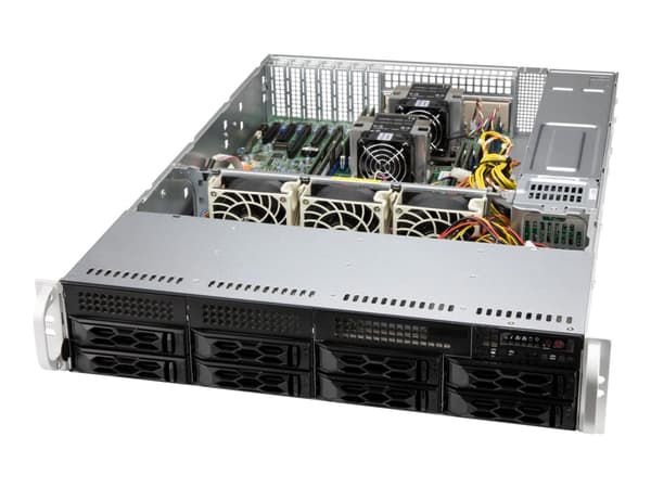 Supermicro SCLA25TQC R609LP - Rackmonterbar - 2U - forbedret og utvidet ATX - SATA/SAS - hot-swap 650 watt - svart Sort