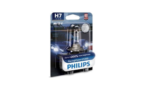 Philips RacingVision GT200 12972RGTB1 Pære til frontlys, 55 W, 12 V, H7, Halogen, 3500 K, 1 stykker