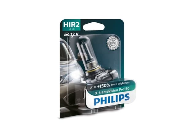 Philips X-tremeVision Pro150 9012XVPB1 Prestanda och livslängd, 55 W, 12 V, HIR2, halogen, 3350 K, 1 styck